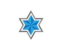 Star David template vector icon