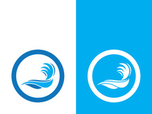 Wave beach vector illustration design logo