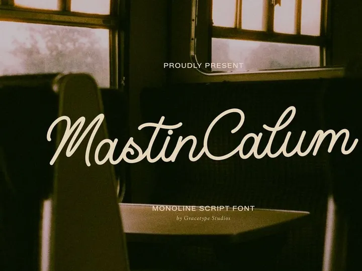 Mastin Calum | Monoline Script Font