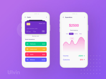 Light and dark mode Banking App design preview picture