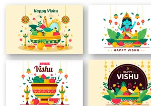 12 Happy Vishu Illustration