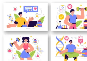 9 Biohacking Technology Illustration