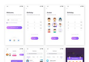 Stranger Chat - Purple social app UIkit