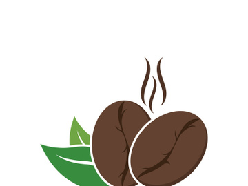 Coffee bean icon vector illustration template preview picture