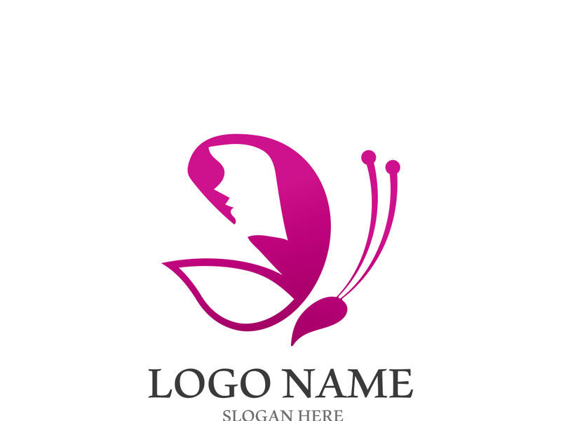 Butterfly logo icon vector design illustration