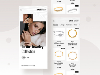 Women's Jewellery store app UI kit