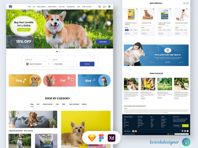 Online Pet Supplies and Product Store Website Template