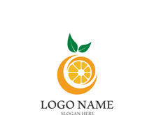 Orange logo design vector icon illustration design