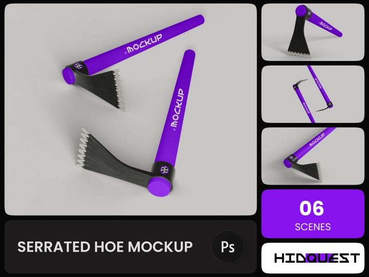 Serrated Hoe Mockup