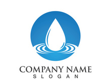 Blue water drop vector logo icon illustration images