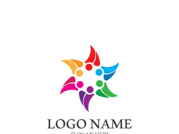 people group and community logo icon illustration design vector preview picture