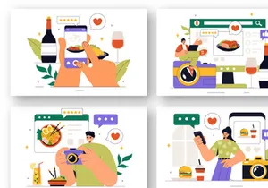 9 Food Blogging Illustration