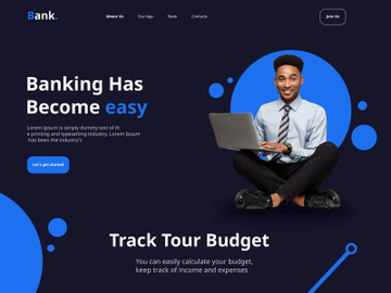 Banking Website Ui design/Landing page design preview picture
