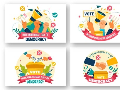 12 Day of Democracy Illustration