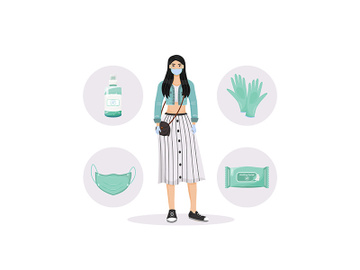 Personal hygiene flat concept vector illustration preview picture