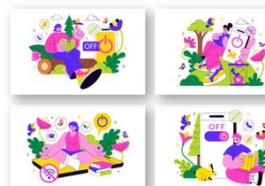 10 Digital Detox Retreat Illustration