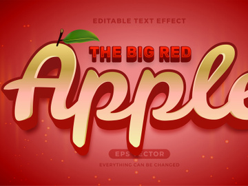 Apple editable text effect style vector preview picture