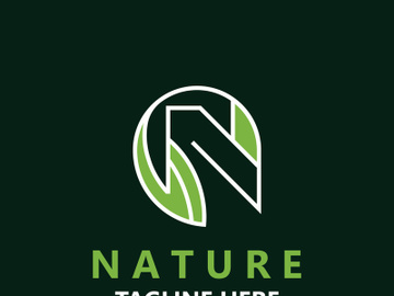 Letter N nature ecology logo with leaves suitable for business garden template vector preview picture