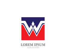 W Letter Logo Template vector illustration design