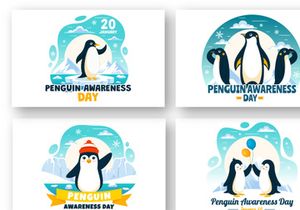 10 Penguin Awareness Day Illustration