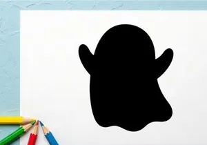 Silhouette eines niedlichen Cartoon-Geist-Charakters für Halloween oder gruselige Motive