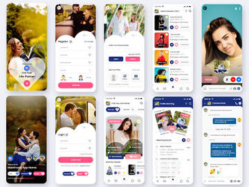 Find Your Life Partner Matrimony Mobile App UI Kit preview picture