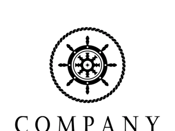 The cruise logo,ship steering logo, boat, yacht, rope, maritime, anchor. Logo for business, sailor, sailing, tourism preview picture