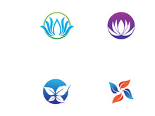 Beautiful colorful lotus flower creative design.