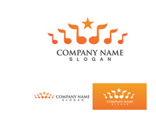 Music Note Logo Player vector icon