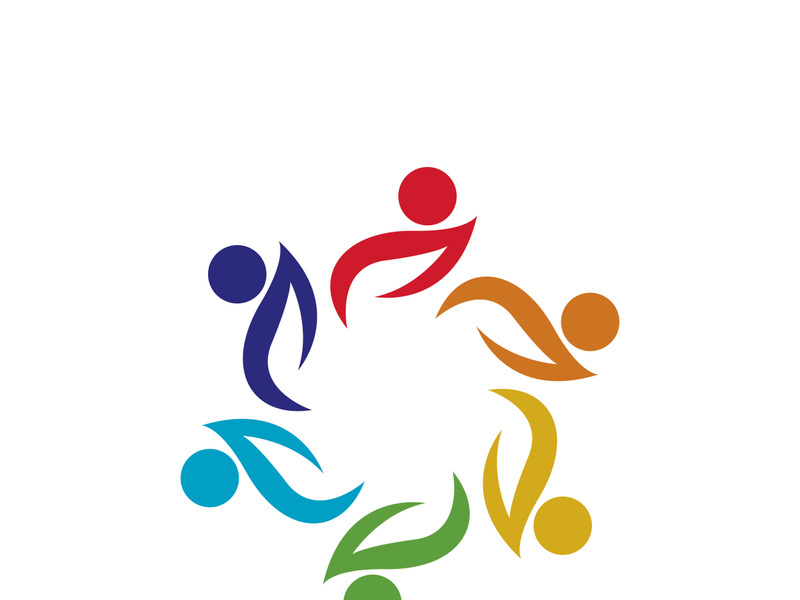 Community, network and social icon design template