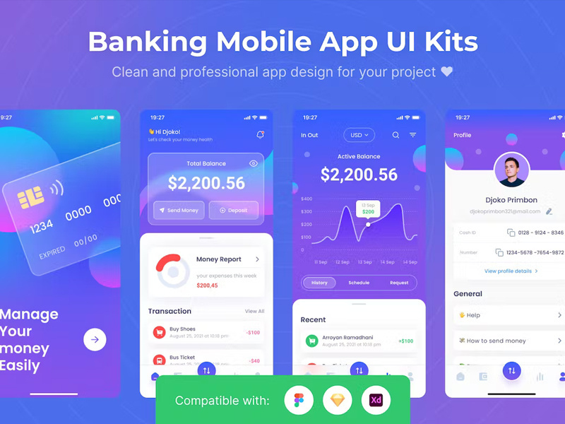 Banking Mobile App UI Kits