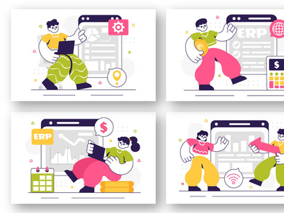 10 ERP Software System Illustration