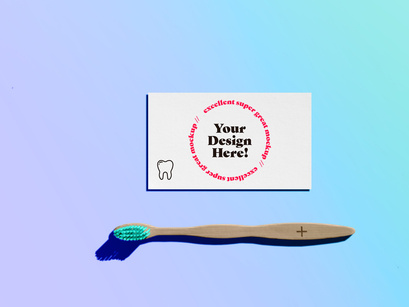 Toothbrush and Card Mockup