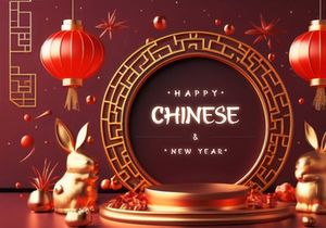 PSD 3d rendaring realistic chinese new year background bundles