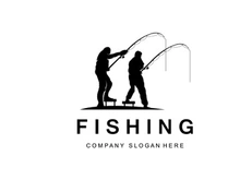 Fishing Logo Design, Fish Hunting Vector Illustration