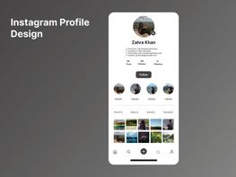 Instagram Profile UI design preview picture