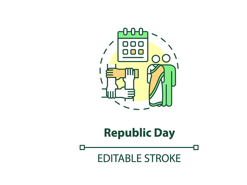 Republic day concept icon