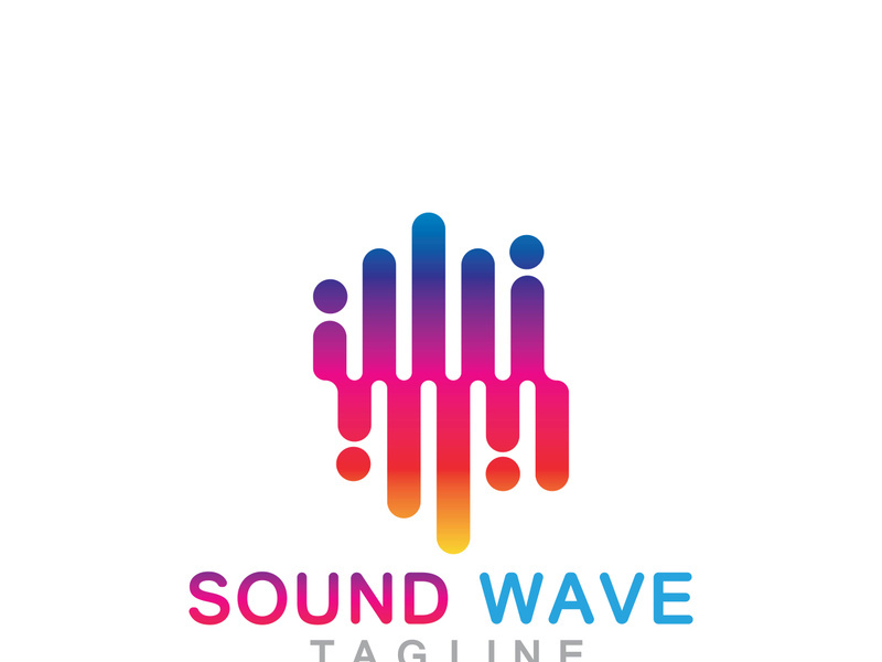 Sound waves vector illustration