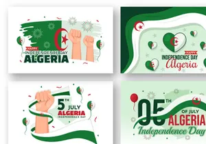 12 Algeria Independence Day Illustration