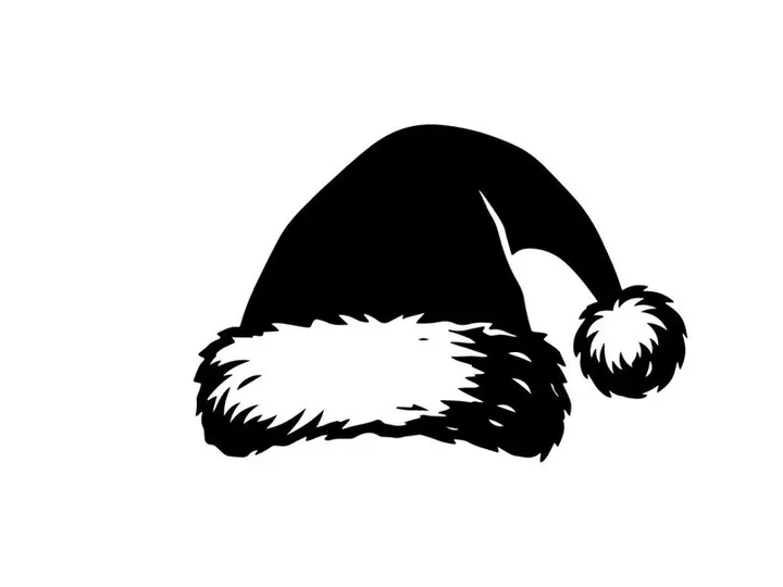 Festive Santa Hat with White Fur Trim and Pom-Pom