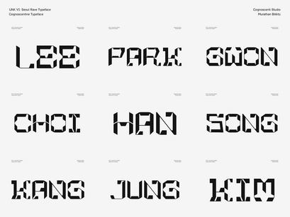 Seoul Rave Typeface - Mechanic and Techno
