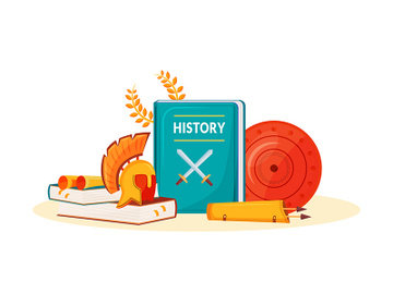 History flat concept vector illustration preview picture