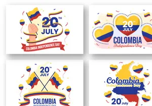 16 Colombia Independence Day Illustration