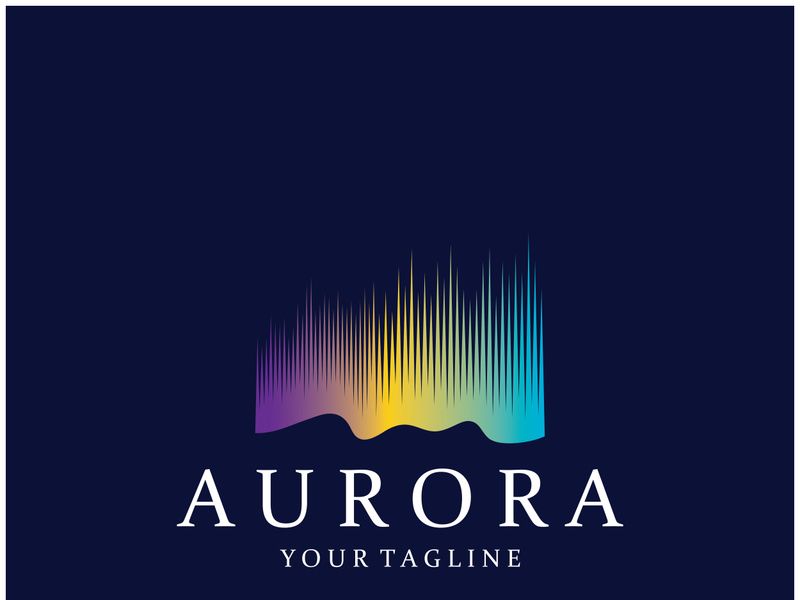 aurora logo design icon illustration vector template