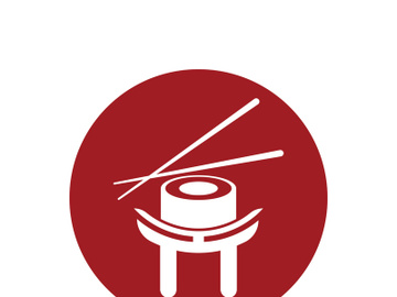 Sushi logo template vector icon for Japanese food illustration design preview picture