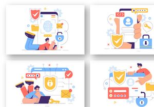 12 Digital Cyber Security Illustration