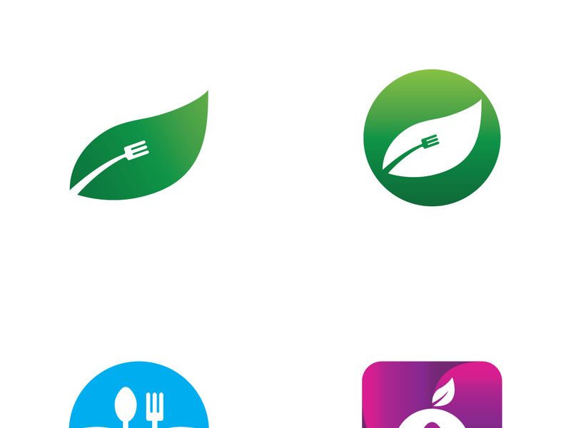 Spoon and fork logo design.