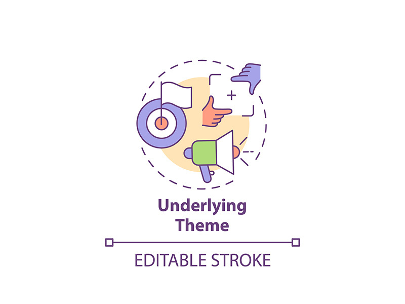 Underlying theme concept icon