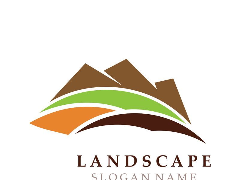 Mountain Nature Landscape Logo design Template Illustration