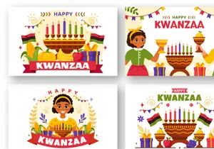 12 Happy Kwanzaa Celebration Illustration
